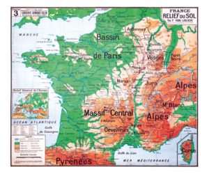 Carte de France (Relief)