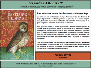 Les animaux miroir des hommes au Moyen-age