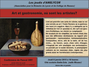 Art et gastronomie, où sont les artistes ?
