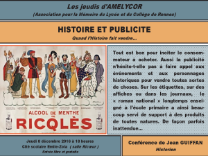 Histoire et publicité