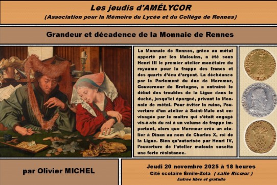 Grandeur et décadence de la monnaie de Rennes